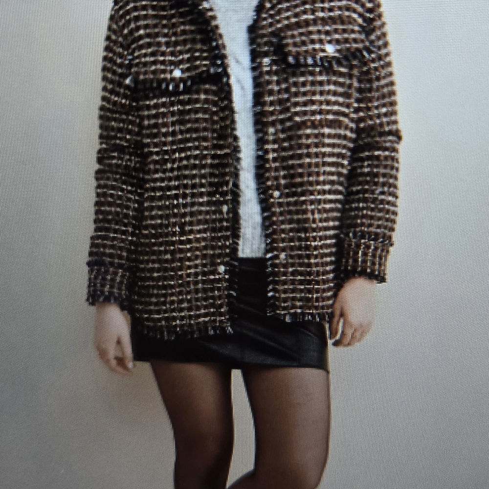 Blank NYC Tweed shirt jacket S